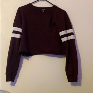 Forever 21 burgundy cropped sweater